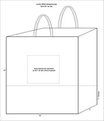 Jumbo White Paper Shopping Bags (Plain)