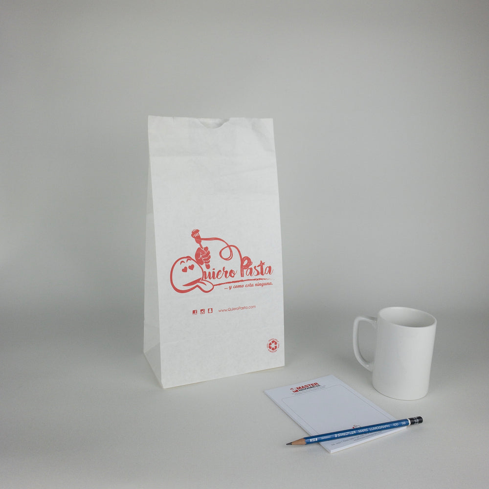 White Paper Grocery Bags (Custom Printed)