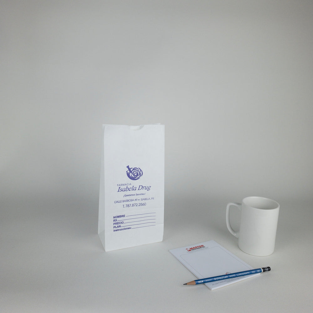 White Paper Grocery Bags (Custom Printed)