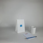 White Paper Shopping Bags (Custom Printed)