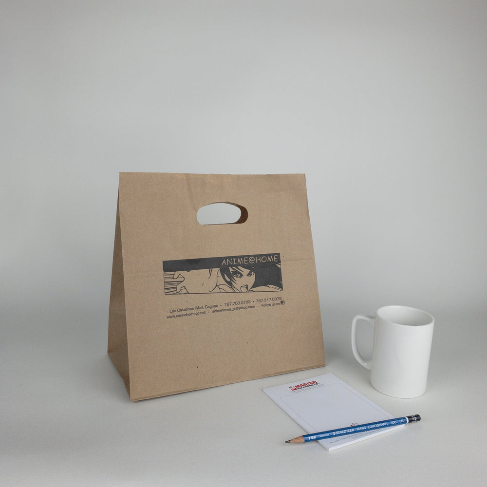 Kraft Paper Bags with Die Cut Handles (Custom Printed)