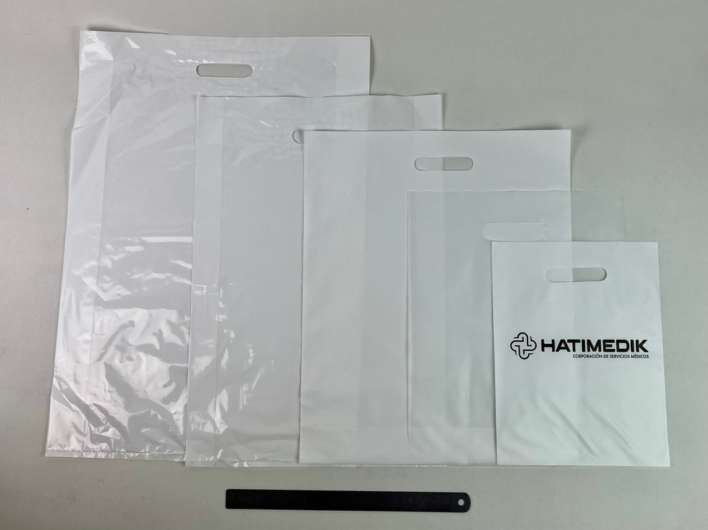 White Plastic Bags (Custom Printed)