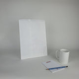 White Paper Flat Merchandise Bags (Plain)